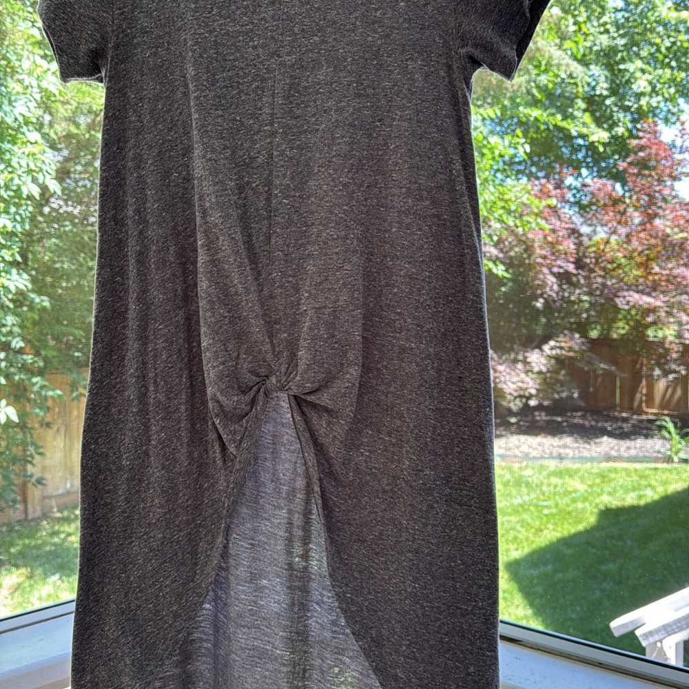 Gray Knot Front Dress